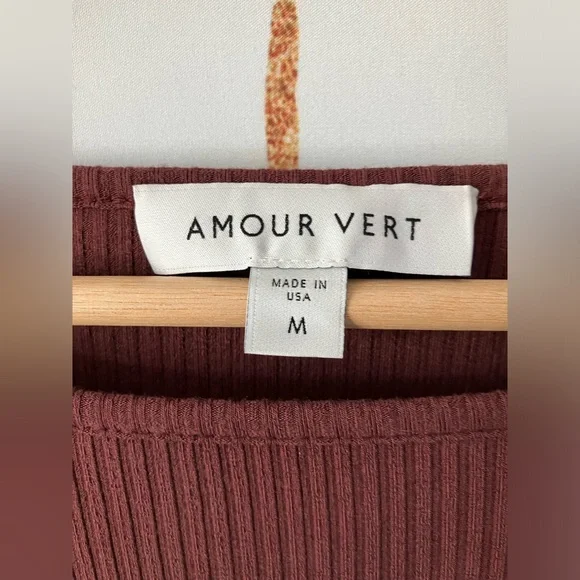 Amour Vert Ziggy Paris Rib Dress in Mocha - Picture 10 of 10